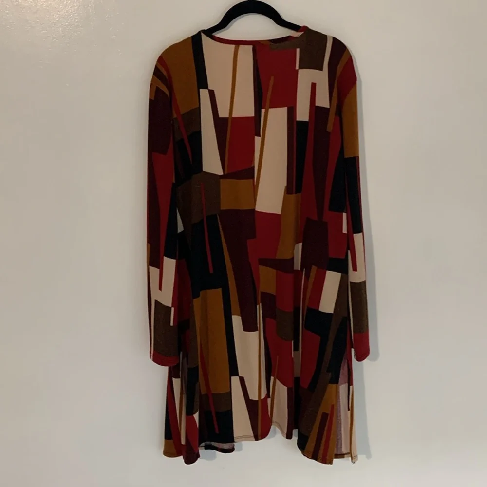 Colorful Geometric Pattern Cardigan - Picture 3 of 3
